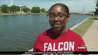 Wichita Riverfest a few days away, tents already setup in Downtown