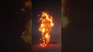 Fire character Effect | UE4 Niagara Flame boy | Download Project Files