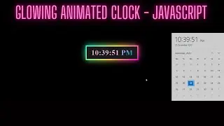 Glowing Clock With Javascript | Web Studio