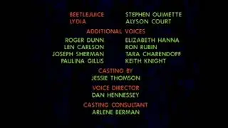 BEETLEJUICE CREDITS SEASON 4 WARNER BROS 1989