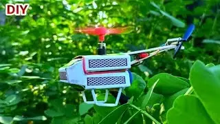 How to make flying helicopter from matches and DC motor /DIY