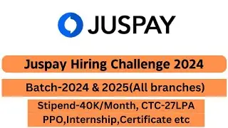 Juspay Hiring Challenge 2024 || Juspay Off Campus Hiring || 2025 and 2024 Batch Eligible ||CTC-27LPA