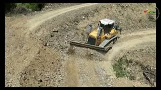 LIEBHERR 746 dozer ile  yol girişi genişletme -11 #keşfet #komatsu #bulldozer #liebherr