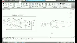 Belajar Membuat Gambar 1 Objek 2D di Autocad