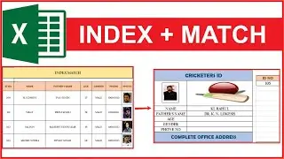 Powerful formulas of Excel -Vlookup, Index and Match can use to create Id Card #yt #excel