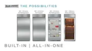 SubZero Refrigerator & Freezer Configurations | Built In, All In One, Wine Storage