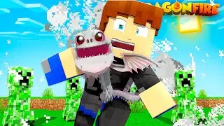 MY BABY DRAGON GOT BLOWN UP BY A CREEPER - Minecraft DRAGONFIRE