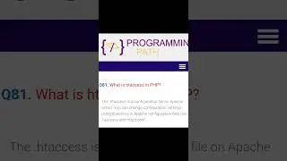 What is an .htaccess File?  | .htaccess फाइल क्या है? | #programming  #php #learnphp #hindi #shorts
