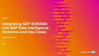 Integrating SAP S/4HANA into SAP Data Intelligence: Overview and Use Cases | SAP TechEd in 2020