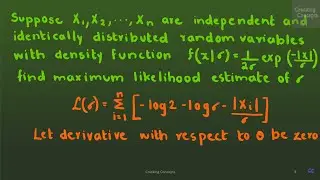 ML 3. Maximum Likelihood Estimation of some distributions - Bias - Variance - Solved Examples