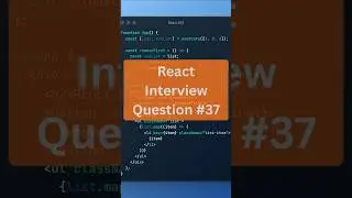 #37 - React Interview Question l Can you find the issue l 