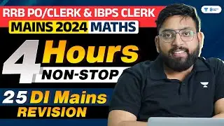 ✅IBPS RRB PO/CLERK Mains 2024 | Data Interpretations Mains Level ️‍| 6 Hours Marathon All Mains DI