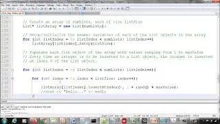 CSC228, Spring 2021 Assignment 1 Solution: Creating an array of list objects