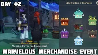 MARVELOUS MERCHANDISE EVENT!! DAY #2 [Merchant Liben Location in Springvale] | Genshin Impact
