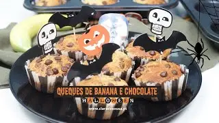 Queques de Banana e Chocolate (Halloween)