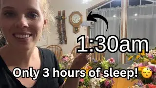 Late Night Flower Arranging For My First Farmers Market! | Simply Bloom
