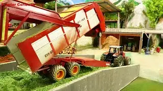 TRACTORS with MACHINERY at SILAGE HARVEST on the Corleone Farm | rc vehicles
