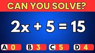 36 Algebra Questions from Easy to Extreme 🔢 | Can You Solve Them All?