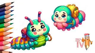 Expert Artist Reveals SECRET to Drawing RAINBOW Caterpillar Animals!