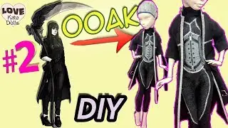 👗#1# ООАК для ПОБЕДИТЕЛЯ. Кукла жнец. Подробный МК: Корсет, комбинезон и плащ для куклы