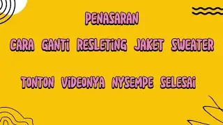 masih penasaran ganti resleting jaket sweater SIMAK VIDEONYA #diysewingtips