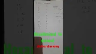 Hexadecimal to decimal #hexadecimal #binarydigit  #hexadecimaltodecimal hexadecimal #pgt #JHPGT