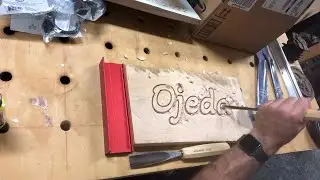 First hand carved wood sign from maple
