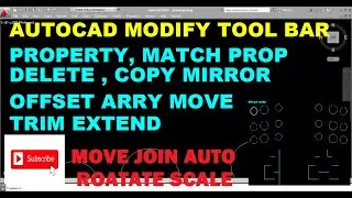 autocad modify basics auto cad basics tutorial