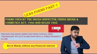 Forms Part-1/Learn Pharma jurisprudence /GPAT/NIPER/Pharmacist/PCIexitexm/#gpatexam #drugsinspector