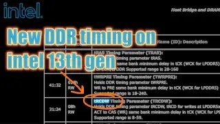 intel added tRCDW to the Raptorlake memory controller