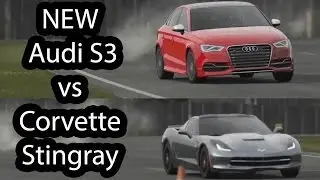2015 Audi S3 vs 2015 Corvette Top Gear