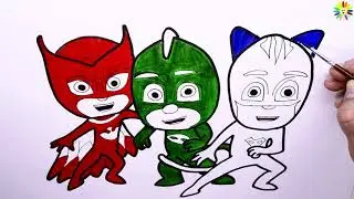 Heroes in Masks - draw and color
