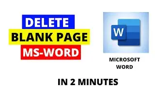 How To Delete Blank Page on Microsoft Word ( MS Word ) in 2022 | Delete Unwanted Blank Page in Word