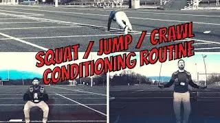 Weighted Cardio for Conditioning Jump Rope Bear Crawl and Squat! 