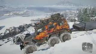 SnowRunner 4k Сложный режим № 74 - Кольской полуостров, Имандра Последствия урагана Проблемная тачка