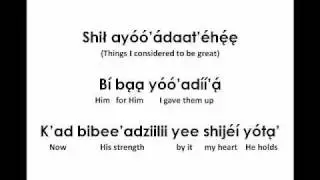 The Lily of the Valley (Lyrics in Navajo)