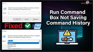 How to Fix Run Not Saving Command History ? | Enable Run Command History
