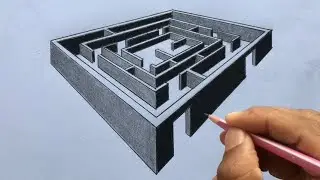 How to Draw a 3D Maze in Two-Point Perspective Step by Step