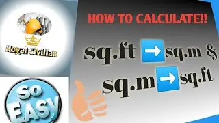 SQfeet TO SQmeter & SQmeter TO SQfeet by hand calculation in (TAMIL).