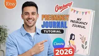 Etsy Printable | How To Create  Pregnancy Journal In Canva (Step by Step Tutorial)
