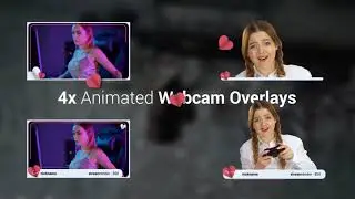Stream Branding Package. Stream Overlays - Romantic Edition