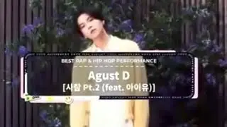 AgustD for winning ‘BEST RAP & HIPHOP’ at 2023 MAMA Awards