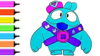 Как нарисовать Скуика из Brawl Stars