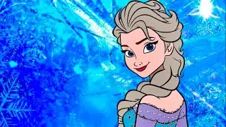 How to Color Elsa Disney Animation Как Нарисовать и Раскрасить Эльзу Холодное Сердце 2 Дисней