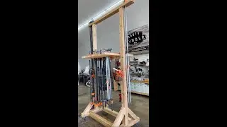 Building a huge wood clamp rack! @dustylumberco