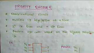 What is Priority Encoder ? | 4 to 2 encoder | Priority encoder with example