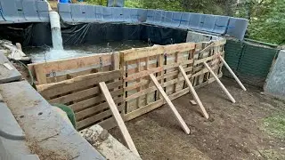 DIY Flood Barrier Using Shipping Pallets PART 2