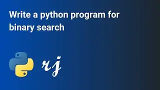 Write a python program for binary search