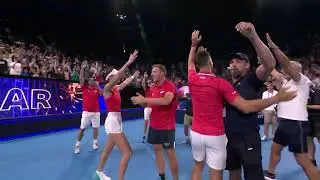 Novak Djokovic and Team Serbia ring in the New Year with a winning celebration at the United Cup