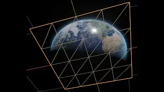 The Entire Earth On A Plane, in Blender